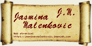 Jasmina Malenković vizit kartica